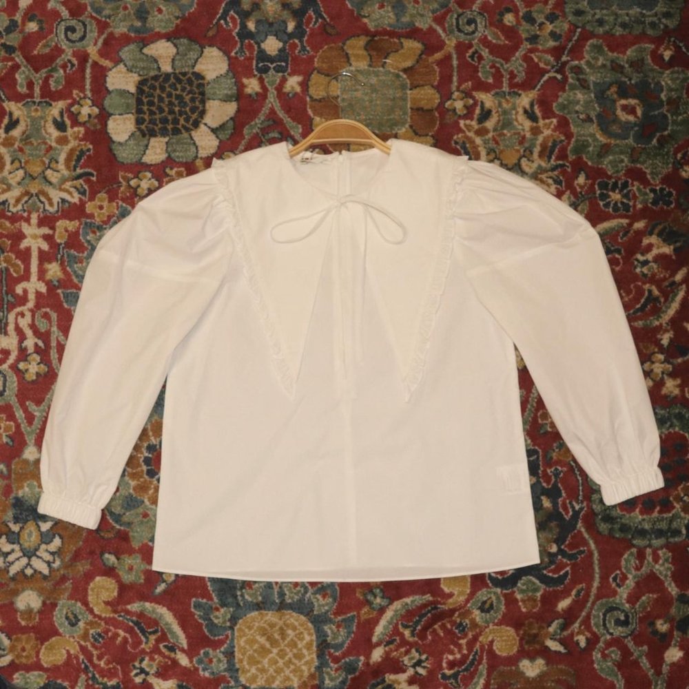 NWT j.ing official statement collar white blouse - Picture 4 of 6